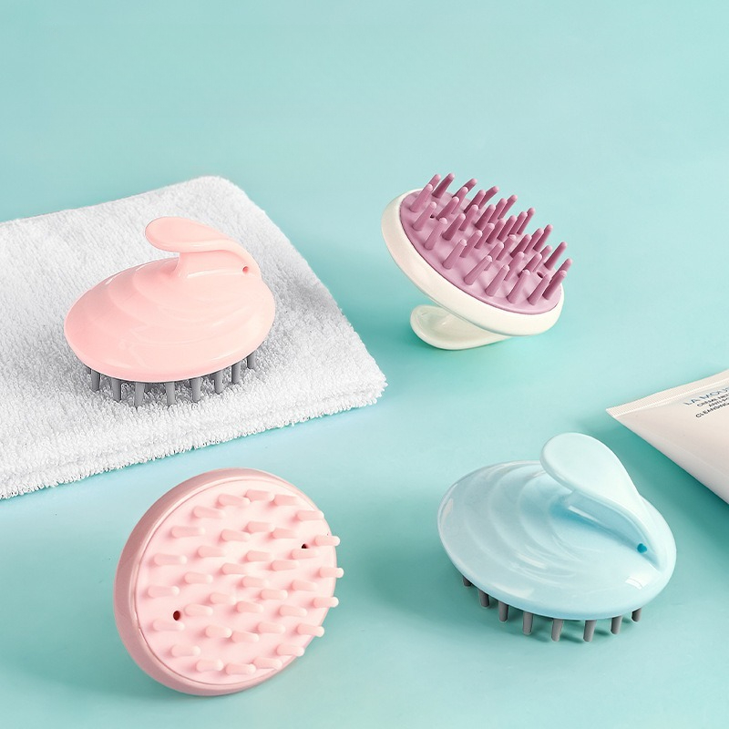Baby Products Essential - Pettine massaggiante in silicone per capelli,
